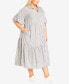 Фото #4 товара Plus Size Kaitlyn Stripe Maxi Dress