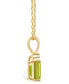 Фото #3 товара Macy's peridot (1-1/10 ct. t.w.) and Diamond Accent Pendant Necklace in 14K Yellow Gold or 14K White Gold