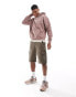 Hollister boxy fit hoodie in dark mauve pink