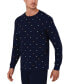 ფოტო #3 პროდუქტის Men's All Over Croc Print Long-Sleeve Sleep T-Shirt