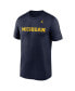 Фото #2 товара Men's Navy Michigan Wolverines Primetime Legend Wordmark T-Shirt