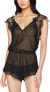 Bluebella 188293 Womens Marina One Sleepwear Bodysuit Black Size X-Large