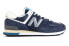 Фото #2 товара мужские кроссовки синие замшевые низкие New Balance  ML574TE