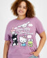 ფოტო #3 პროდუქტის Trendy Plus Size Hello Kitty Short-Sleeve T-Shirt