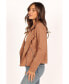 Фото #9 товара Womens Spencer Faux Suede Moto Jacket
