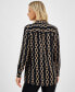 ფოტო #2 პროდუქტის Women's Printed Button-Front Blouse