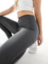 ASOS 4505 Hourglass Icon running tie waist gym legging with phone pocket in dark charcoal