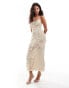 Фото #1 товара ASOS DESIGN cat eye embellished midaxi dress in cream