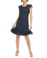 Women's Dot-Print Flutter-Sleeve Dress