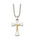 ფოტო #1 პროდუქტის 14k Gold tone Accent Crucifix Pendant Ball Chain Necklace