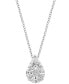 ფოტო #1 პროდუქტის EFFY® Diamond Pear Shaped Cluster 18" Necklace (3/4 ct. t.w.) in 14k White Gold