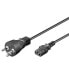 Фото #1 товара Goobay IEC Cord Denmark Type K - 2 m - Black - 2 m - Power plug type K - IEC C13 - H05VV-F3G - 250 V