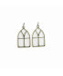 Stained Glass Statement Earrings Antique Gold