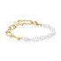 Charming gilded bracelet with pearls VWSB001G