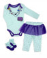 ფოტო #1 პროდუქტის Baby Girls Fancy Jewels Bodysuit, Pants and Socks, 3 Piece Set