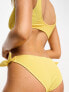 Фото #2 товара & Other Stories crinkle tie side bikini brief in yellow