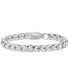 ფოტო #1 პროდუქტის Men's Polished Link Chain Bracelet in Sterling Silver-Plate