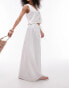 Фото #1 товара Topshop co-ord linen blend beach maxi skirt in white