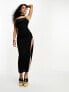 Extro & Vert cami maxi dress in sheer leopard velvet burnout