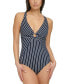 ფოტო #1 პროდუქტის Women's Striped O-Ring One-Piece Swimsuit