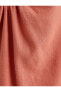 Фото #12 товара Midi Keten Elbise Boyundan Bağlamalı Pencere Detaylı Yırtmaçlı