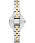 ფოტო #3 პროდუქტის Women's Metro Two-Tone Stainless Steel Bracelet Watch 30mm