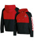 Women's Black Cincinnati Bearcats Colorblocked Packable Raglan Half-Zip Hoodie Jacket