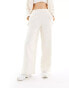 JDY high waist wide leg tailored trouser co-ord in cream Saatperle, L L32 - фото #2