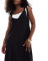 Фото #4 товара ASOS DESIGN maxi beach dress with D-ring strap detail in black