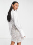 Фото #2 товара ASOS DESIGN mini shirt 2 in 1 dress with pink boucle skirt