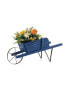 Wooden Wagon Planter with 9 Magnetic Accessories for Garden Yard