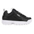 Fila Disruptor Ii Premium Lace Up Womens Black Sneakers Casual Shoes 5XM02305-0