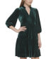 ფოტო #3 პროდუქტის Women's Velvet Puff-Sleeve Tiered Dress