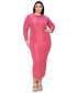 ფოტო #1 პროდუქტის Plus Size Kylo Textured Bodycon Dress