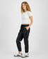 Juniors' Faux-Leather Cargo Jogger Pants