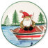 Old St. Nick Round Platter - Fishing