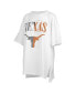ფოტო #1 პროდუქტის Women's White Distressed Texas Longhorns Lickety-Split Oversized T-shirt