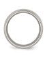 ფოტო #3 პროდუქტის Titanium Polished Grooved and Beaded Edge Wedding Band Ring