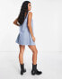 ASOS DESIGN Petite a-line cord pinny dress in blue BLAU, 34 - фото #2