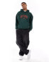 Фото #2 товара ONLY & SONS oversized hoodie with Ohio print in dark green