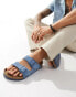 Birkenstock Arizona sandals in blue suede