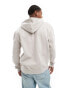 ASOS DESIGN premium heavyweight oversized zip through hoodie 400gsm in light grey beige