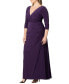 Plus Size Gala Glam V Neck Evening Gown