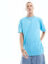 Фото #7 товара Karl Kani small signature oversized t-shirt in light blue with back print