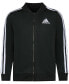 Спортивная куртка для девочек Adidas Big Girls Zip Front Tricot Bomber Jacket Черный, Средний - фото #5