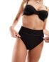 Weekday – Heat – Bikinihose in Schwarz mit hohem Bund