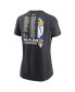 Women's Anthracite Los Angeles Rams Super Bowl LVI Champions Roster T-shirt