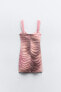 Фото #7 товара Короткое платье из полупрозрачной ткани с принтом ZARA