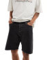 Jack & Jones loose fit denim short in washed black