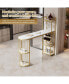 63" Gold-based modern kitchen bar height dining table